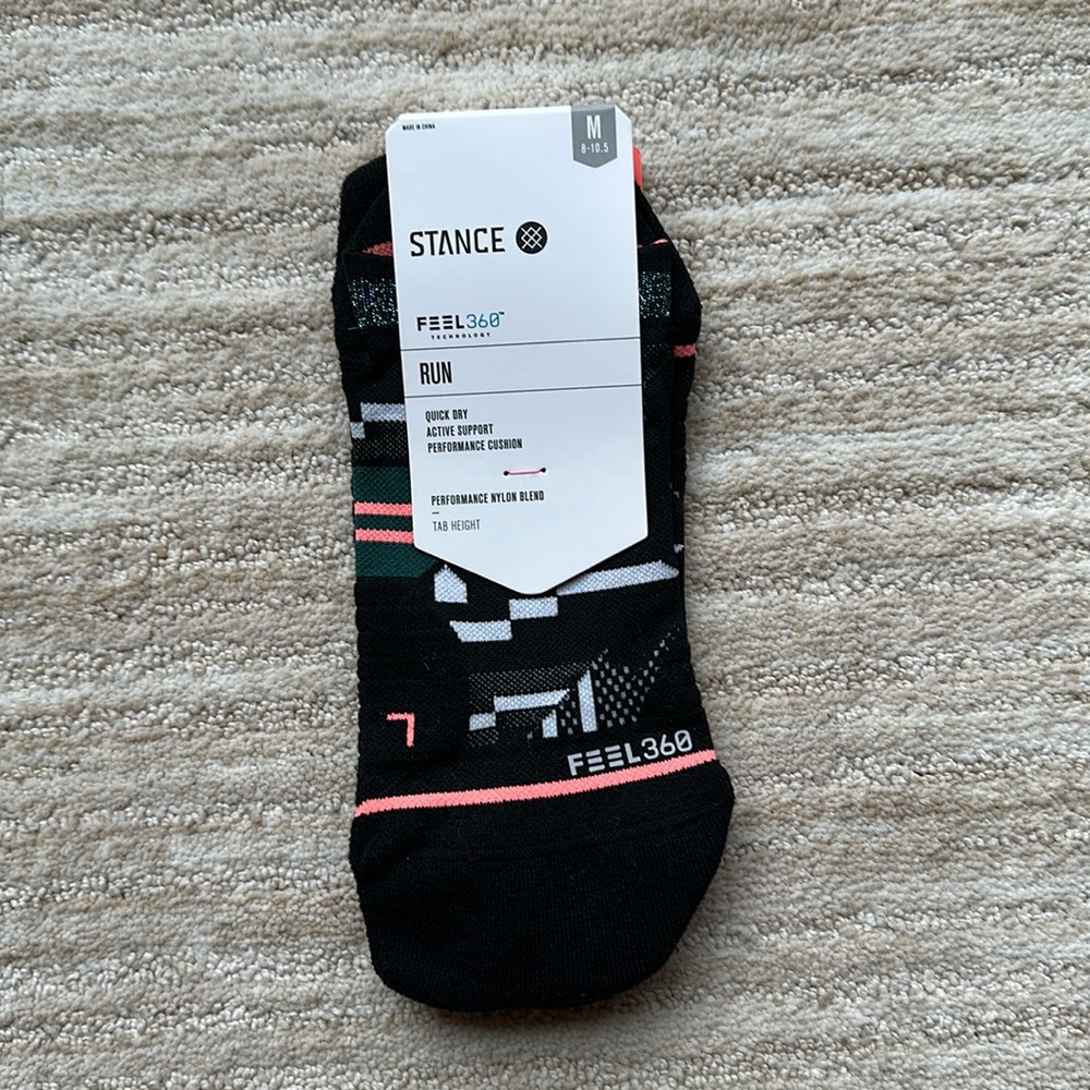 3 Pairs of Stance Socks Feel 360 Run Performance Socks Tab Ankle Height Medium - Picture 10 of 13